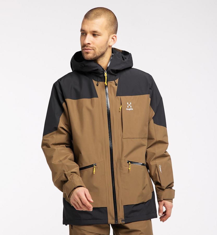 Haglöfs Mens Lumi Insulated Jacket Brown/Black New Zealand 48062ASXG